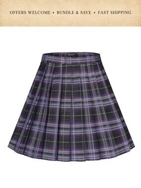 Pleated Mini Skirt Polyester A-Line Uniform Cosplay Dance
